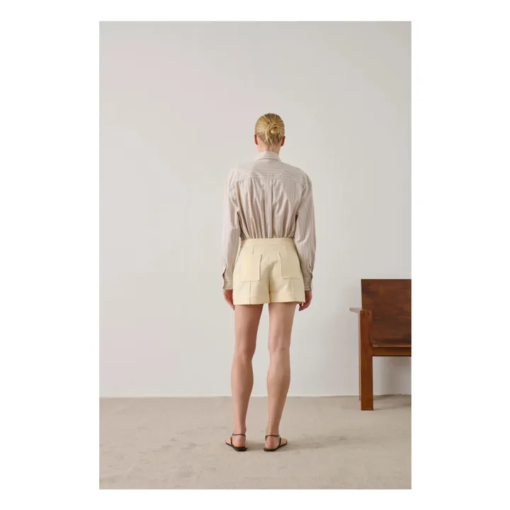 Pantalones cortos de algodón | Crema- Imagen del producto n°2