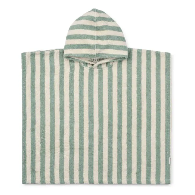 Poncho de baño Koi | Peppermint/crème