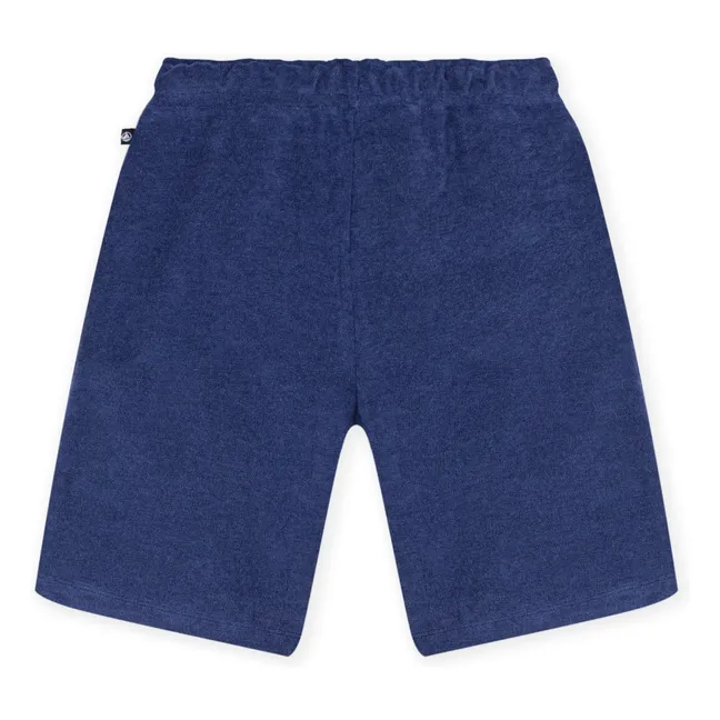 Bermuda Uni Eponge | Bleu foncé
