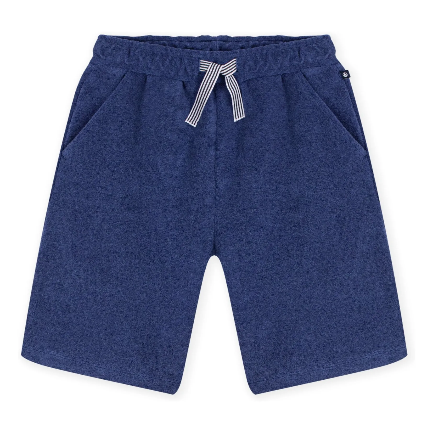 Petit Bateau Boys Dark Blue Uni Sponge Bermuda Shorts