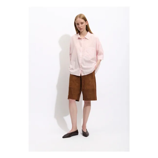 Blouse Rayures Carmela Coton | Rose