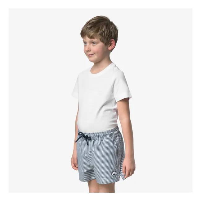 Pantaloncini da bagno a righe Hazel Beach | Blu scur