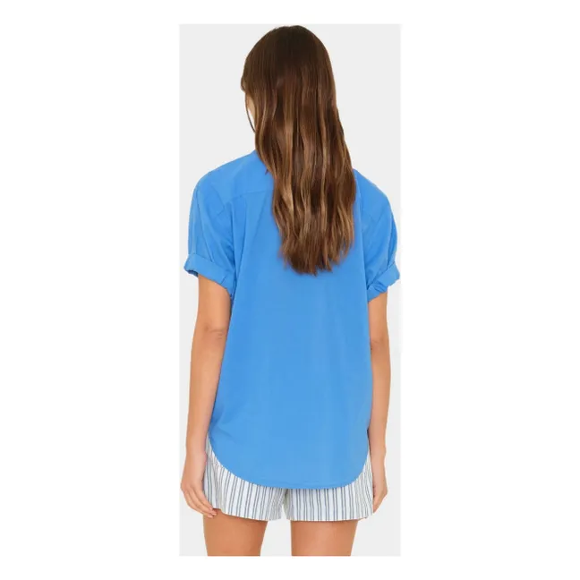 Blouse Channing Coton | Bleu turquoise