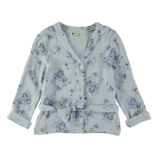 Veste Luna Fleurie Gaze de Coton Bio | Ecru