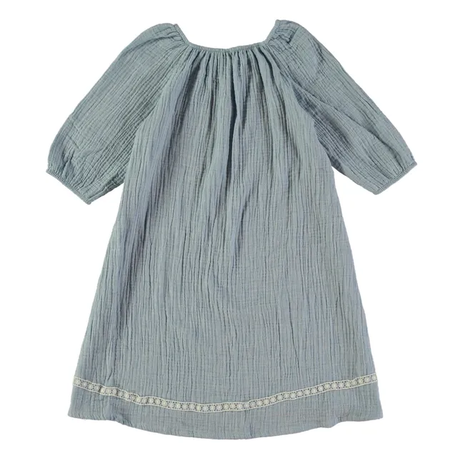Chemise de Nuit Ostuni Coton Bio | Bleu pâle