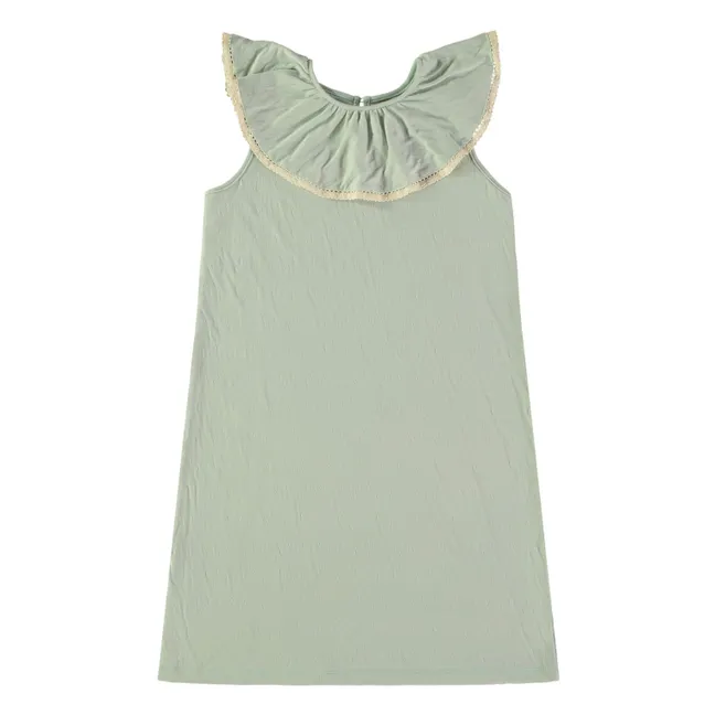 Chemise de Nuit Aline Coton Bio | Vert amande