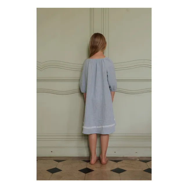 Chemise de Nuit Ostuni Coton Bio | Bleu pâle