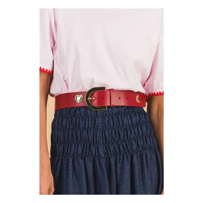 Ceinture Aude Cuir | Rouge