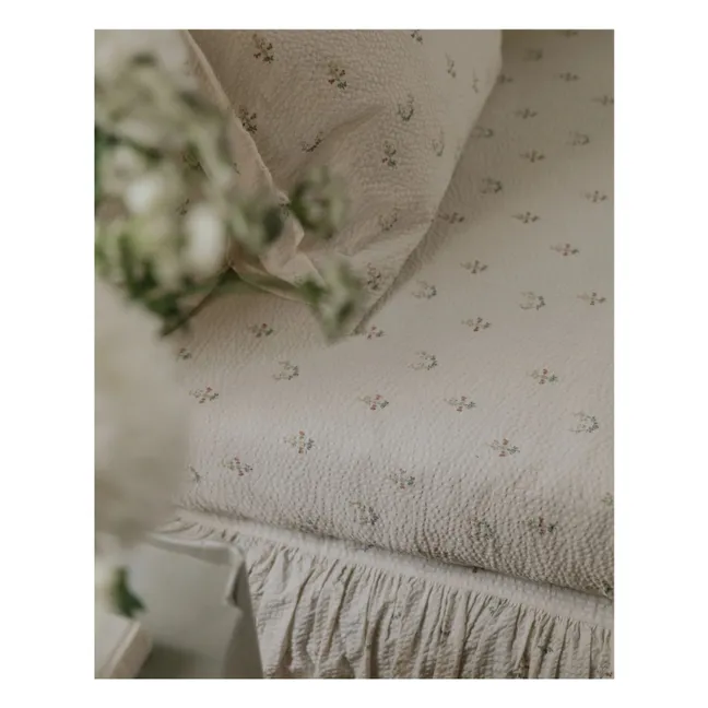 Drap-housse la Fraise | Ecru
