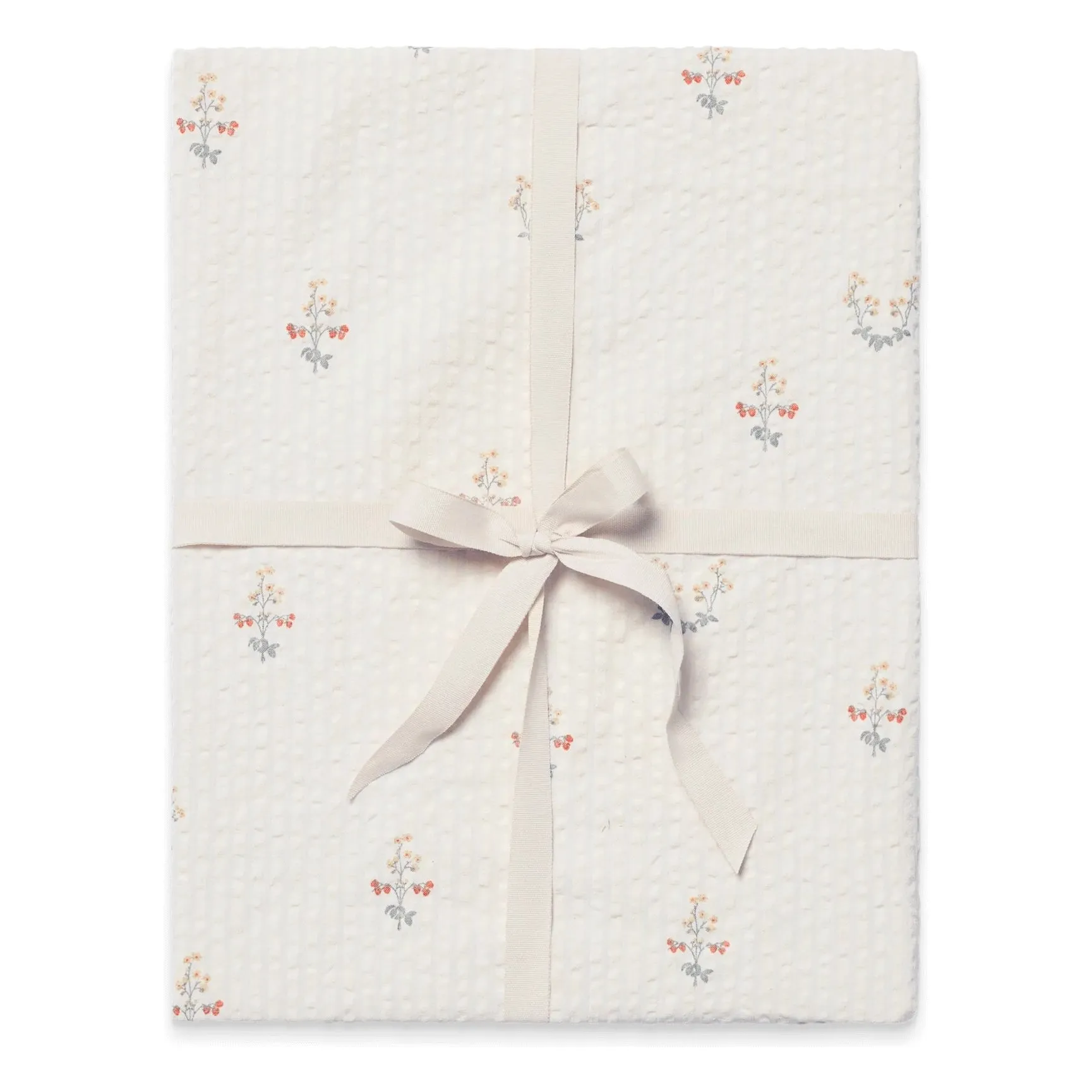 Drap-housse la Fraise | Ecru- Image produit n°0