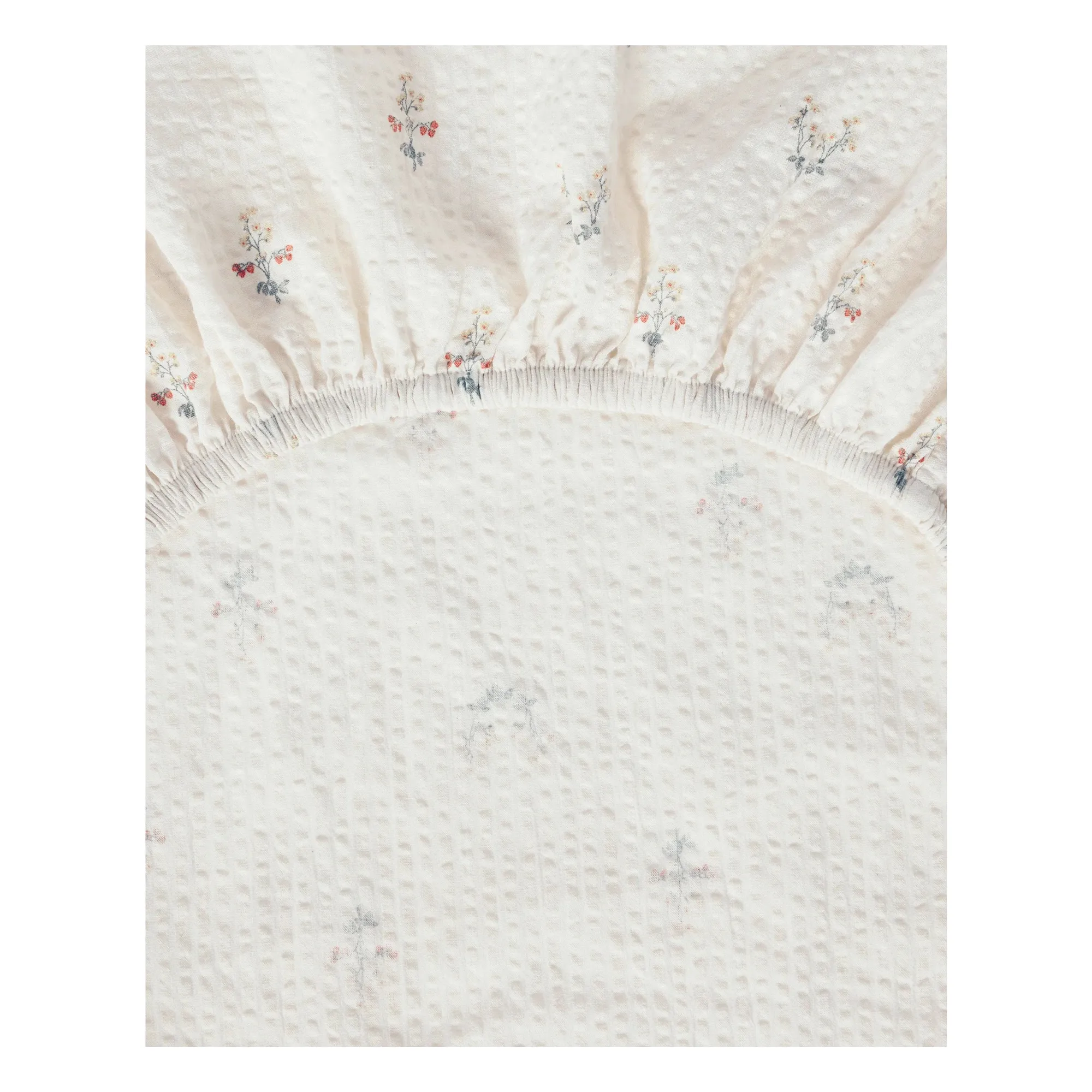 Drap-housse la Fraise | Ecru- Image produit n°3