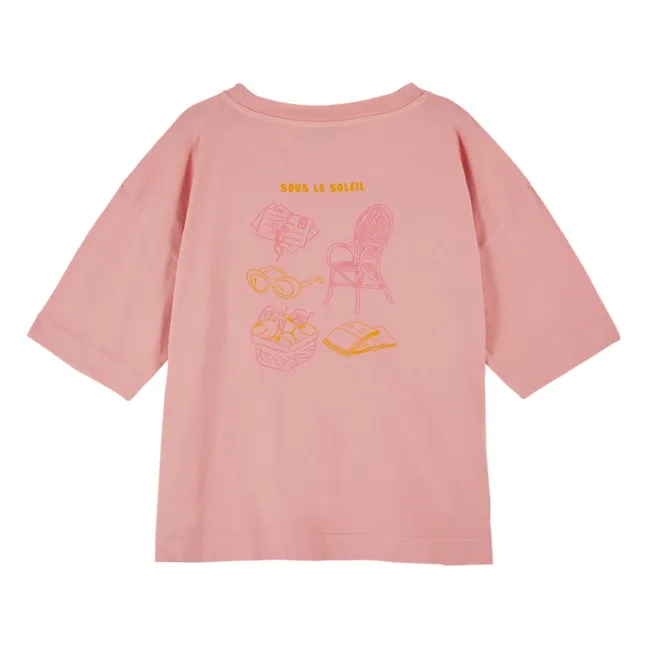 Camiseta Soleil de algodón orgánico | Rosa
