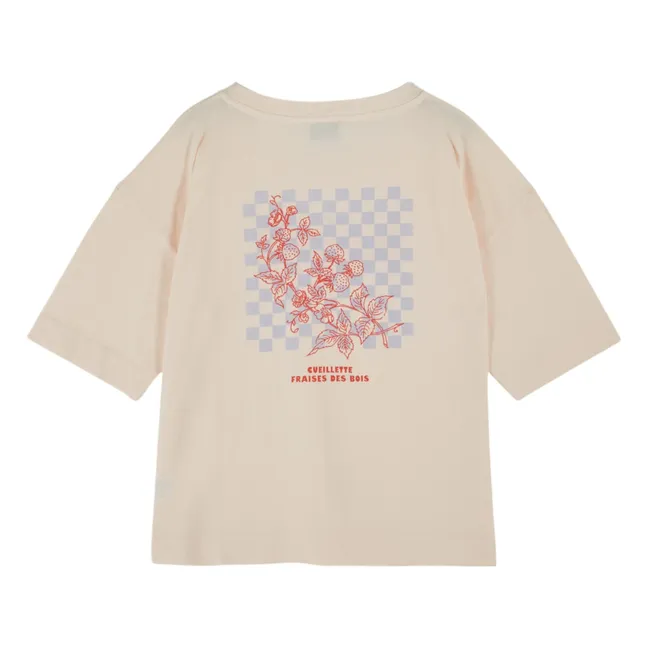 T-shirt Le Temps Des Fraises Coton Bio | Crème