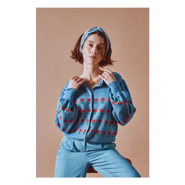 Chaqueta de punto jacquard de algodón orgánico | Nuage