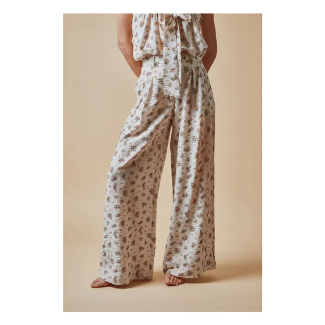 Pantalones estampados | Crema