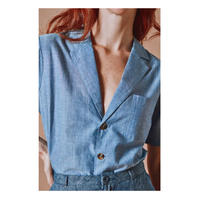 Hemd Chambray Baumwolle | Blau