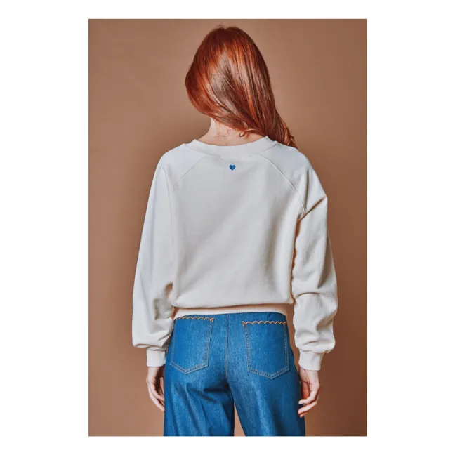 Sweat Message Coton Bio | Crème