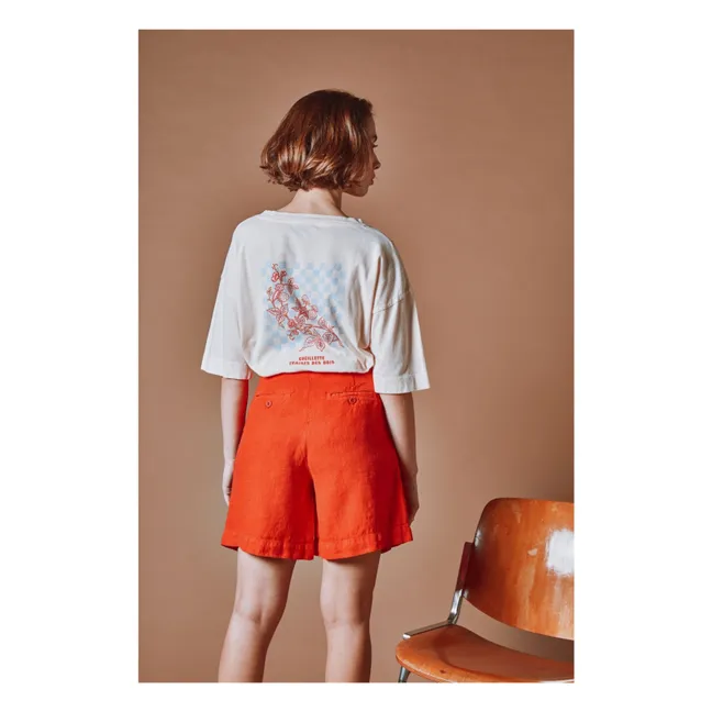 Camiseta de algodón ecológico Le Temps Des Fraises | Crema