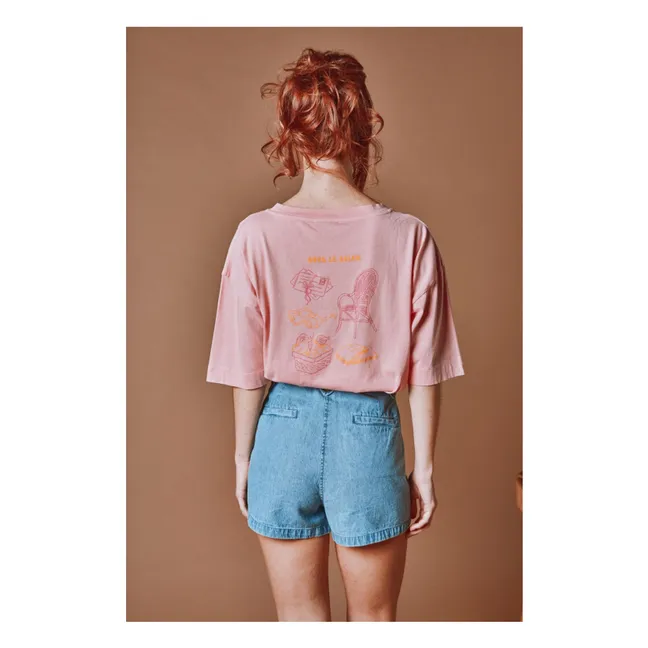 Camiseta Soleil de algodón orgánico | Rosa