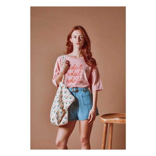 Camiseta Soleil de algodón orgánico | Rosa
