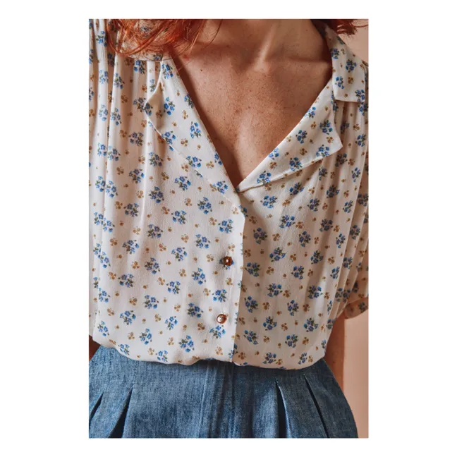 Linen and cotton pants | Navy blue