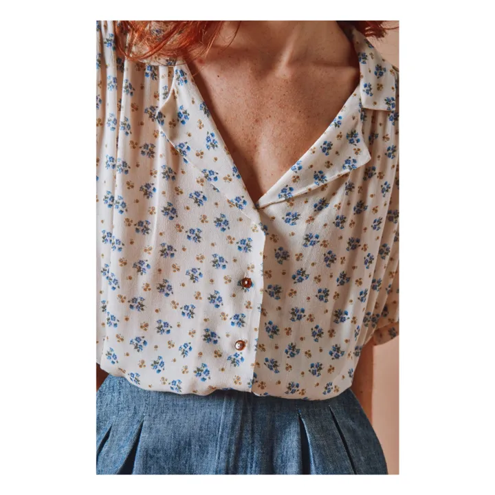 Pantalones de lino y algodón | Azul Marino- Imagen del producto n°9