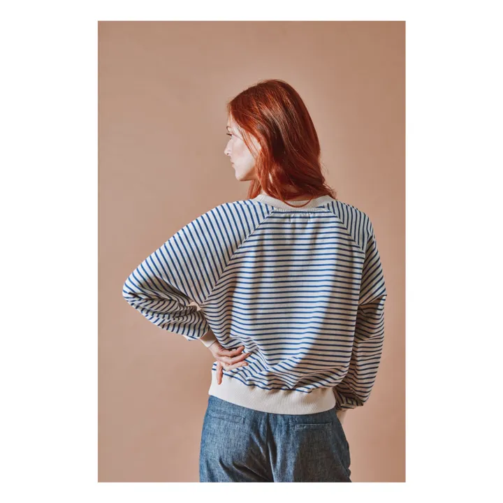 Pantalones de lino y algodón | Azul Marino- Imagen del producto n°7