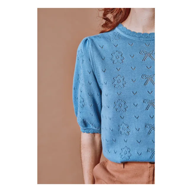 Pull Ajouré Nœud Coton Bio | Nuage