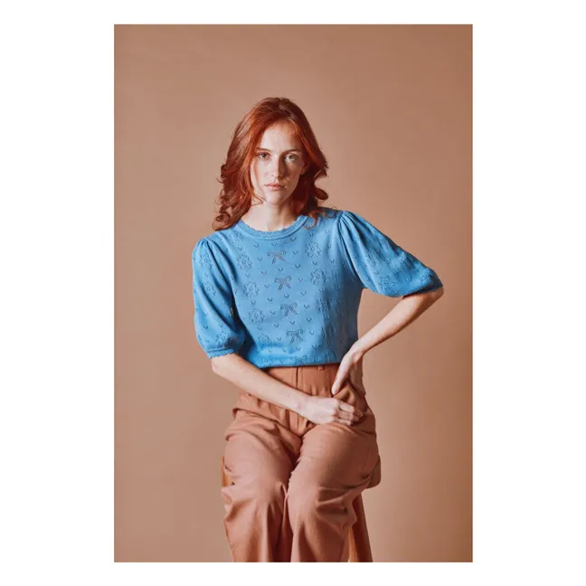 Pull Ajouré Nœud Coton Bio | Nuage