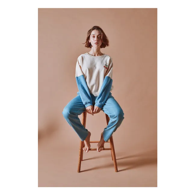 Sweat Imprimé Coton Bio | Crème