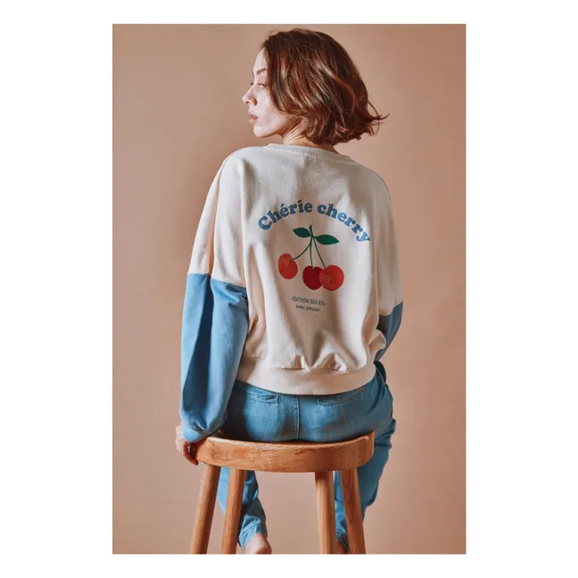 Sweat Imprimé Coton Bio | Crème