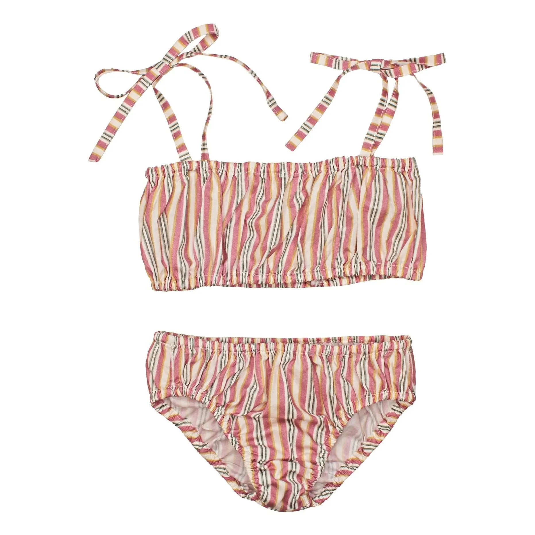 Babe & Tess Pink Striped Swimsuit