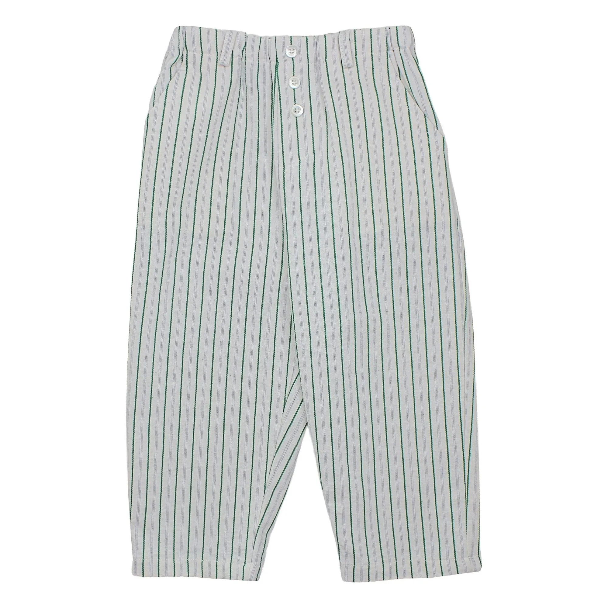 Babe & Tess Green Tommaso Striped Pants