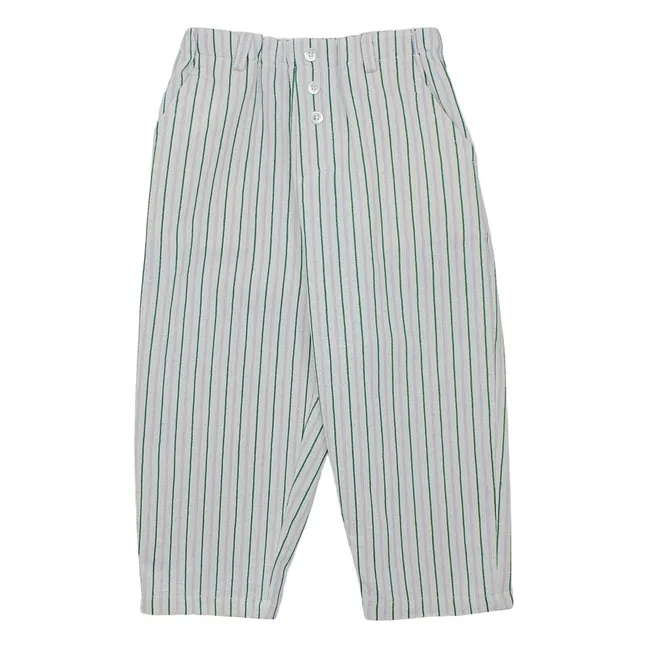 Pantaloni Tommaso a righe | Verde