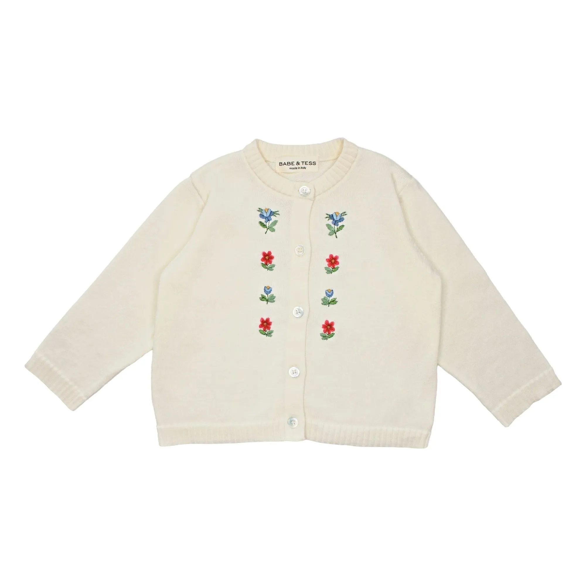 Babe & Tess Natural Nora Embroidered Vest