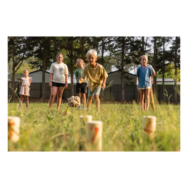 Juego de bolos con mochila