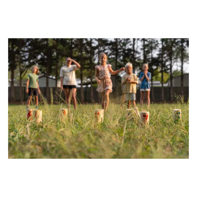 Juego de bolos con mochila