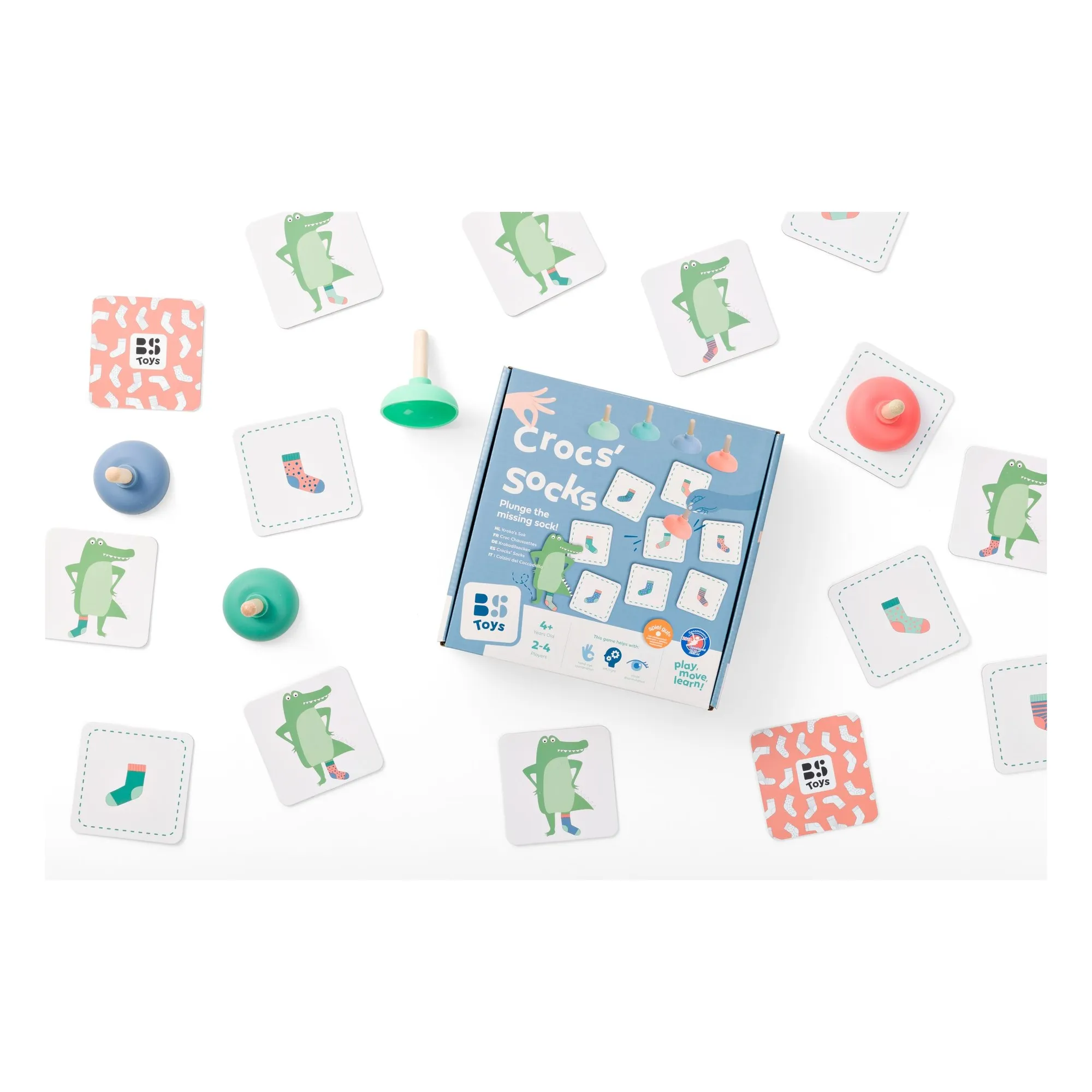 Bs Toys Multicoloured Observation Game Croc Chaussettes
