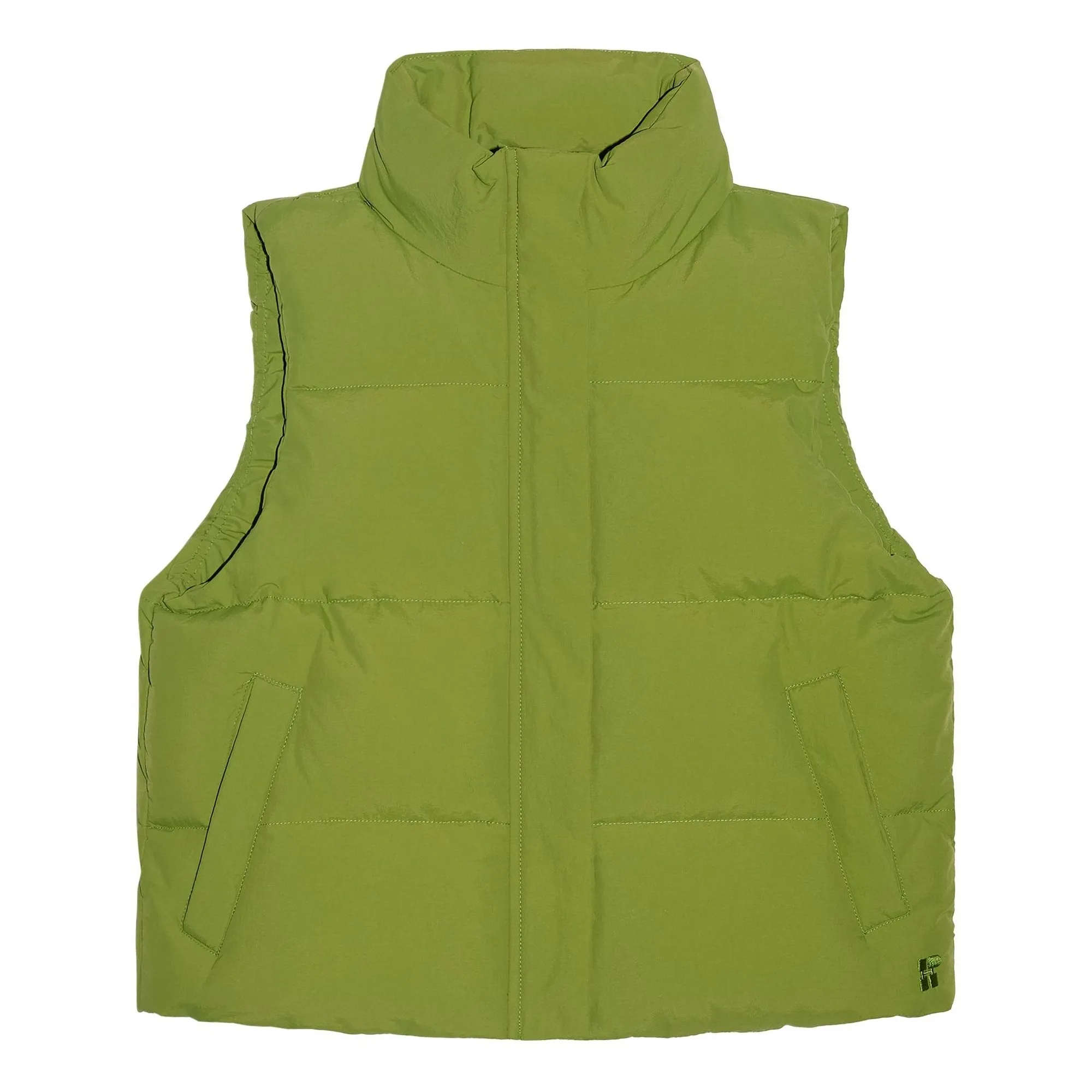 Hundred Pieces Green Temper Recycled Fiber Sleeveless Down Jacket