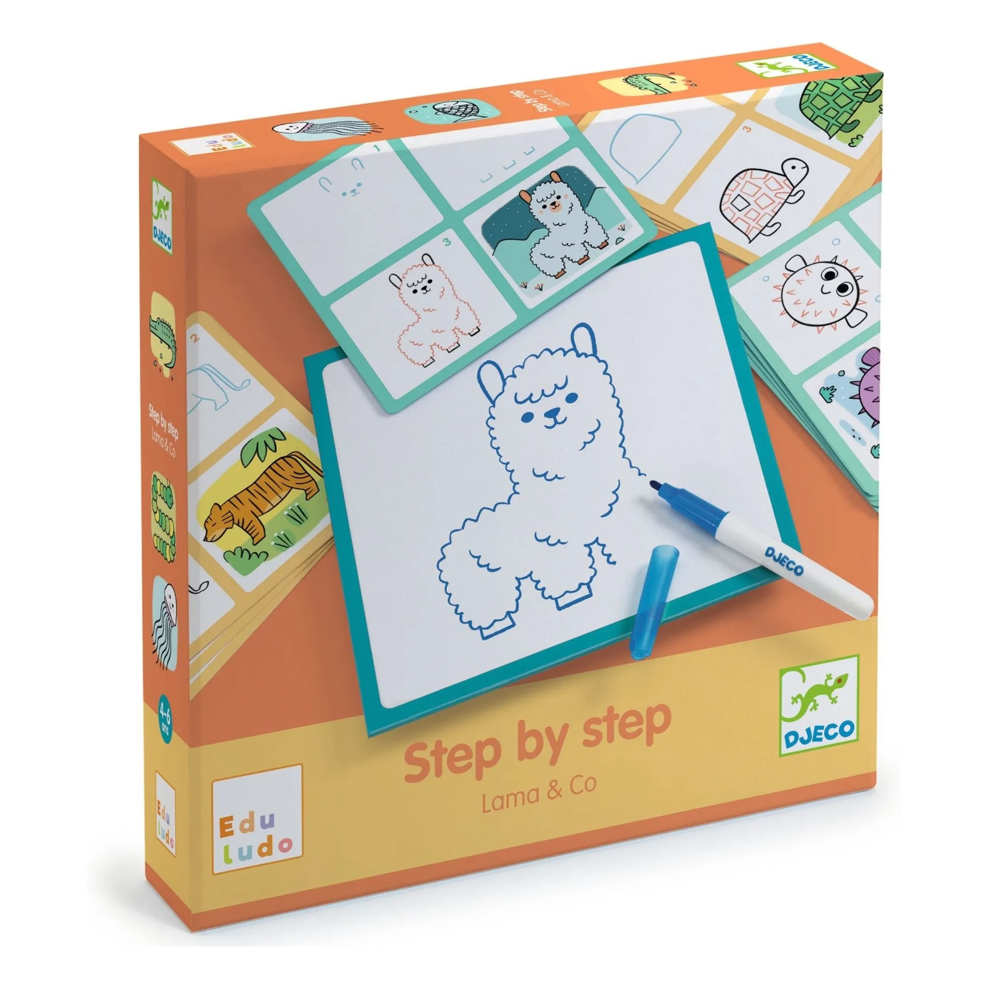 Djeco Multicoloured Learn To Draw Lama & Co