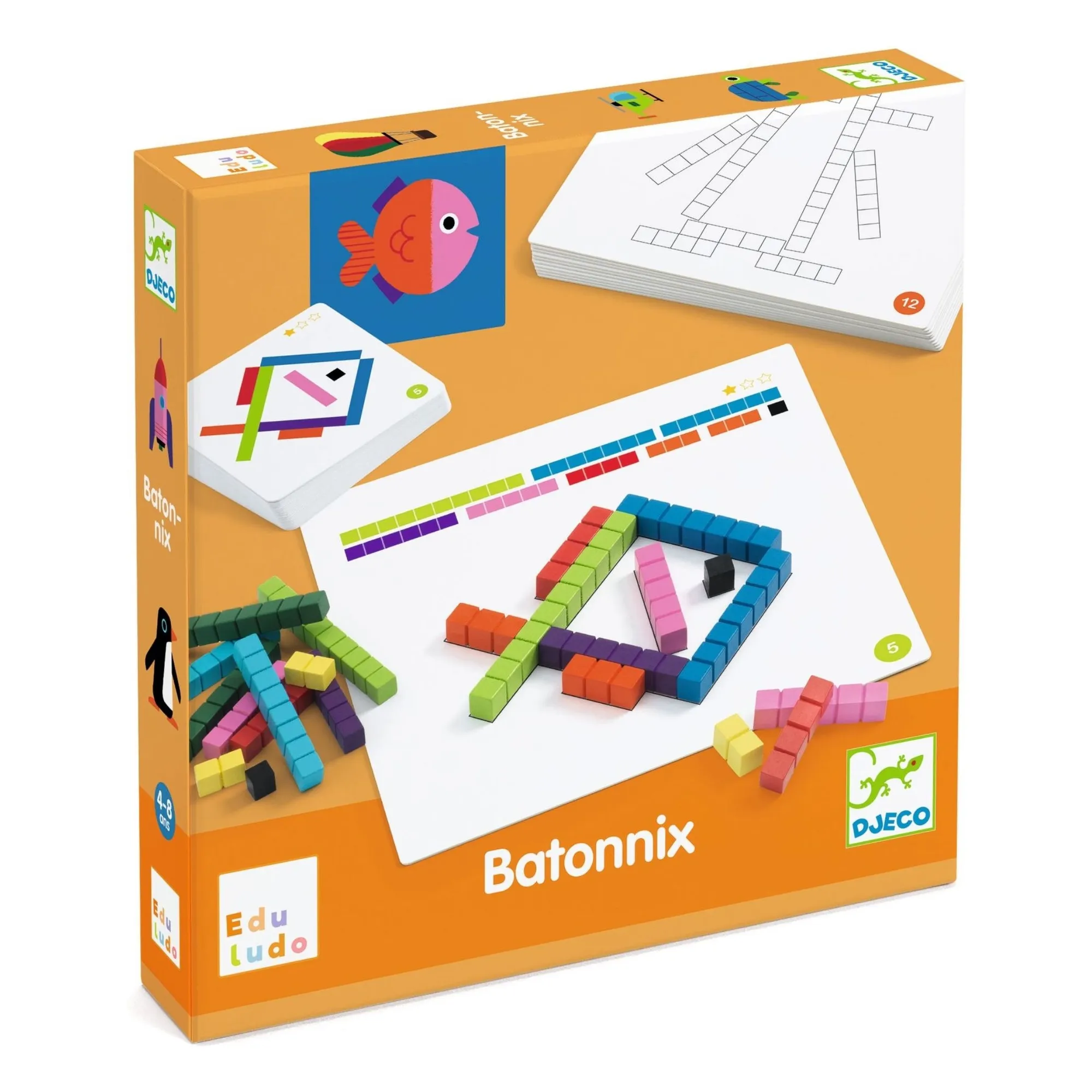 Djeco Multicoloured Batonnix Educational Game