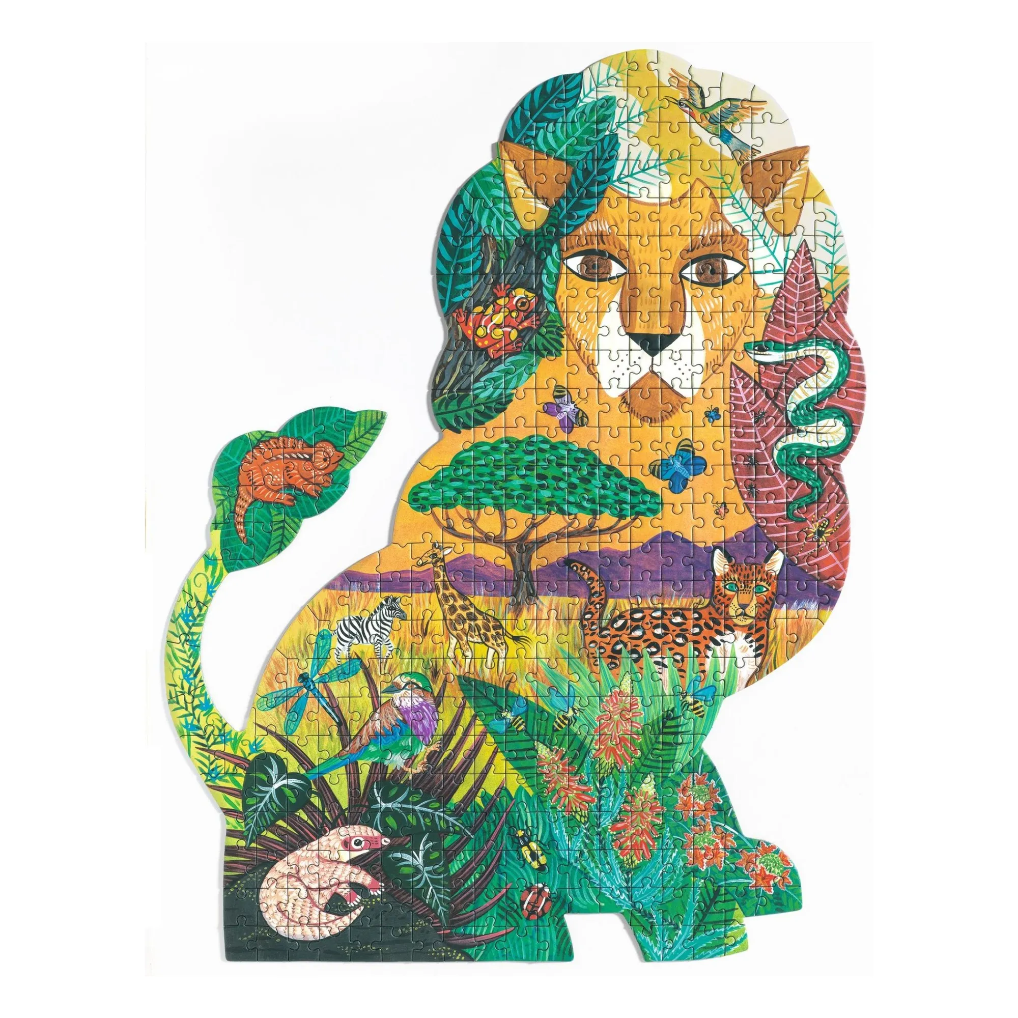 Djeco Multicoloured Lion Puzzle - 350 Pieces