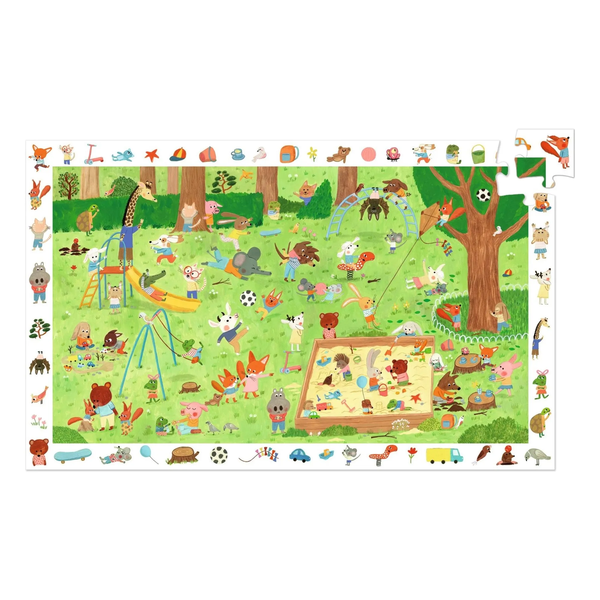Djeco Multicoloured Square Puzzle - 36 Pieces
