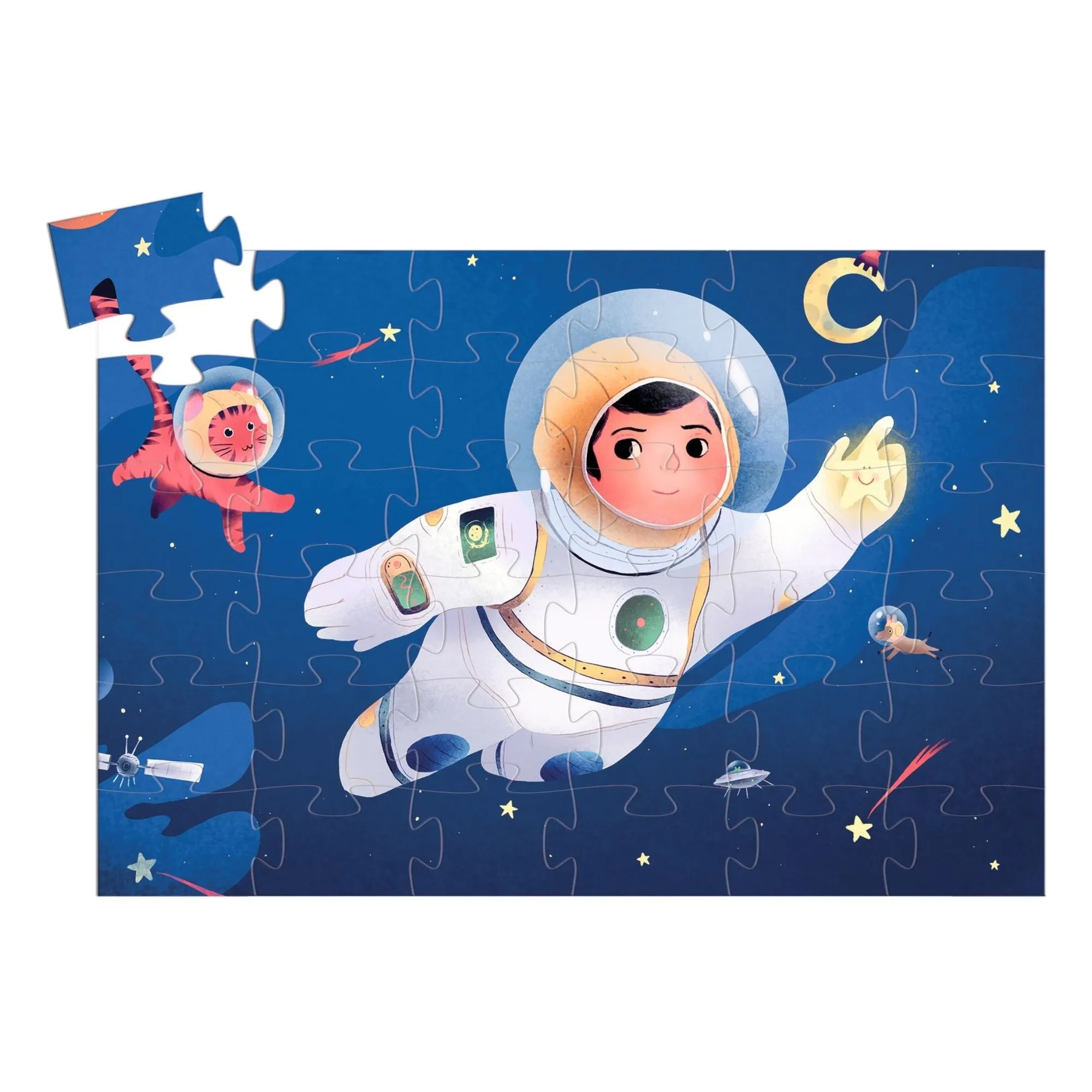 Djeco Multicoloured Astronaut Puzzle - 36 Pieces