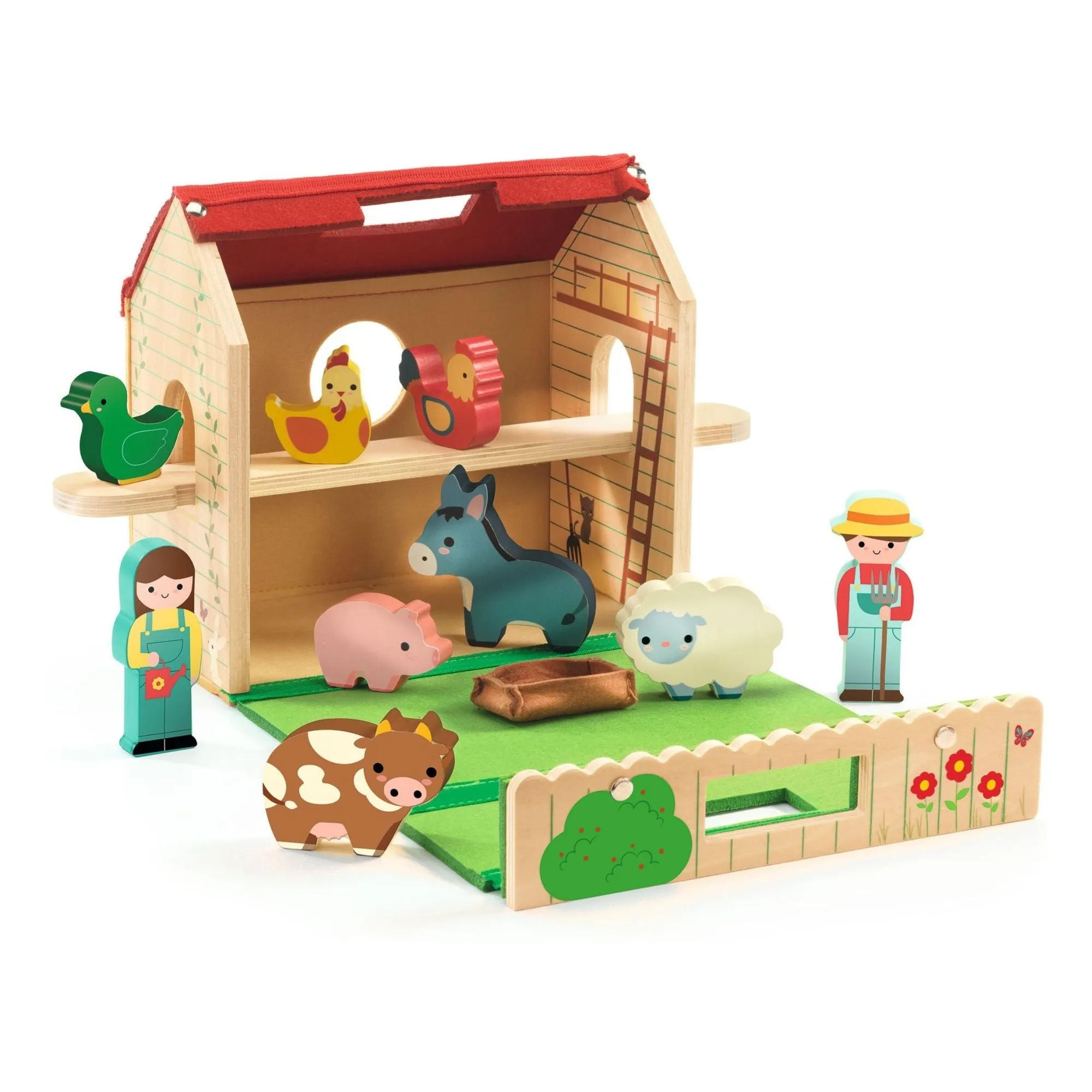 Djeco Multicoloured Softifarm Felt Nomad Farm