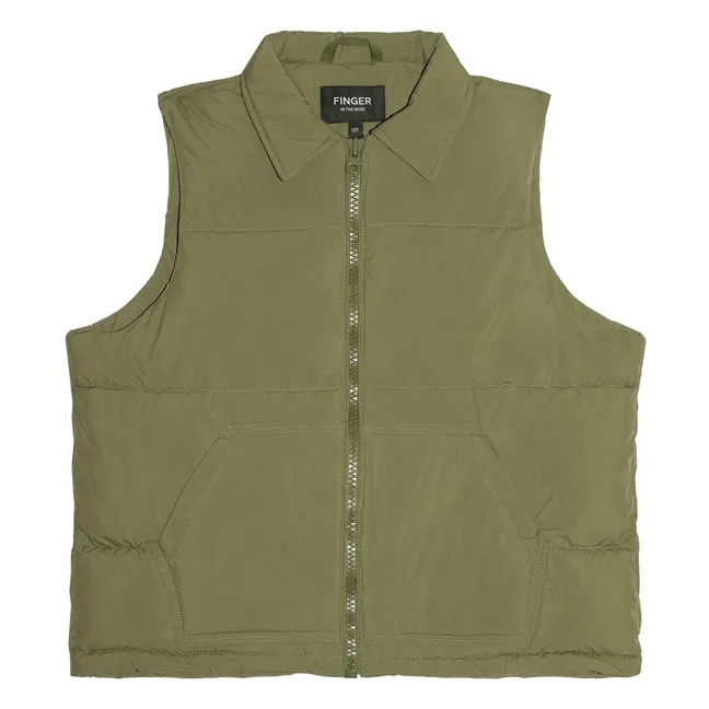 Doudoune Sans Manches Snowshirt Duvet Véritable | Vert kaki