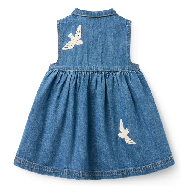 Vestido vaquero Birds Algodón ecológico | Azul