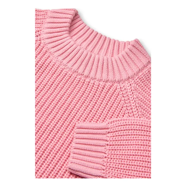Jersey de canalé de algodón orgánico | Rosa