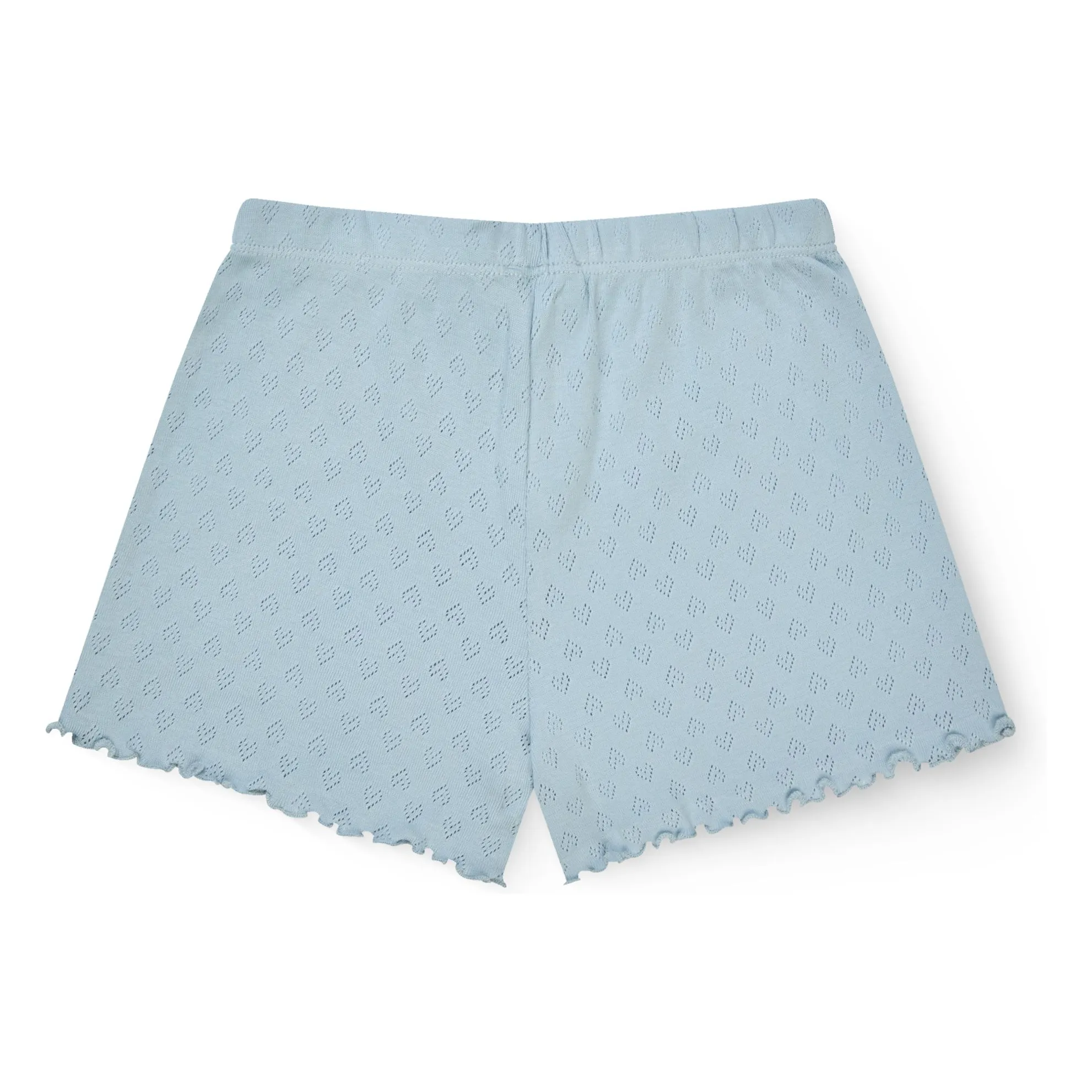 Short Pointelle Coton Bio | Bleu Clair- Image produit n°1