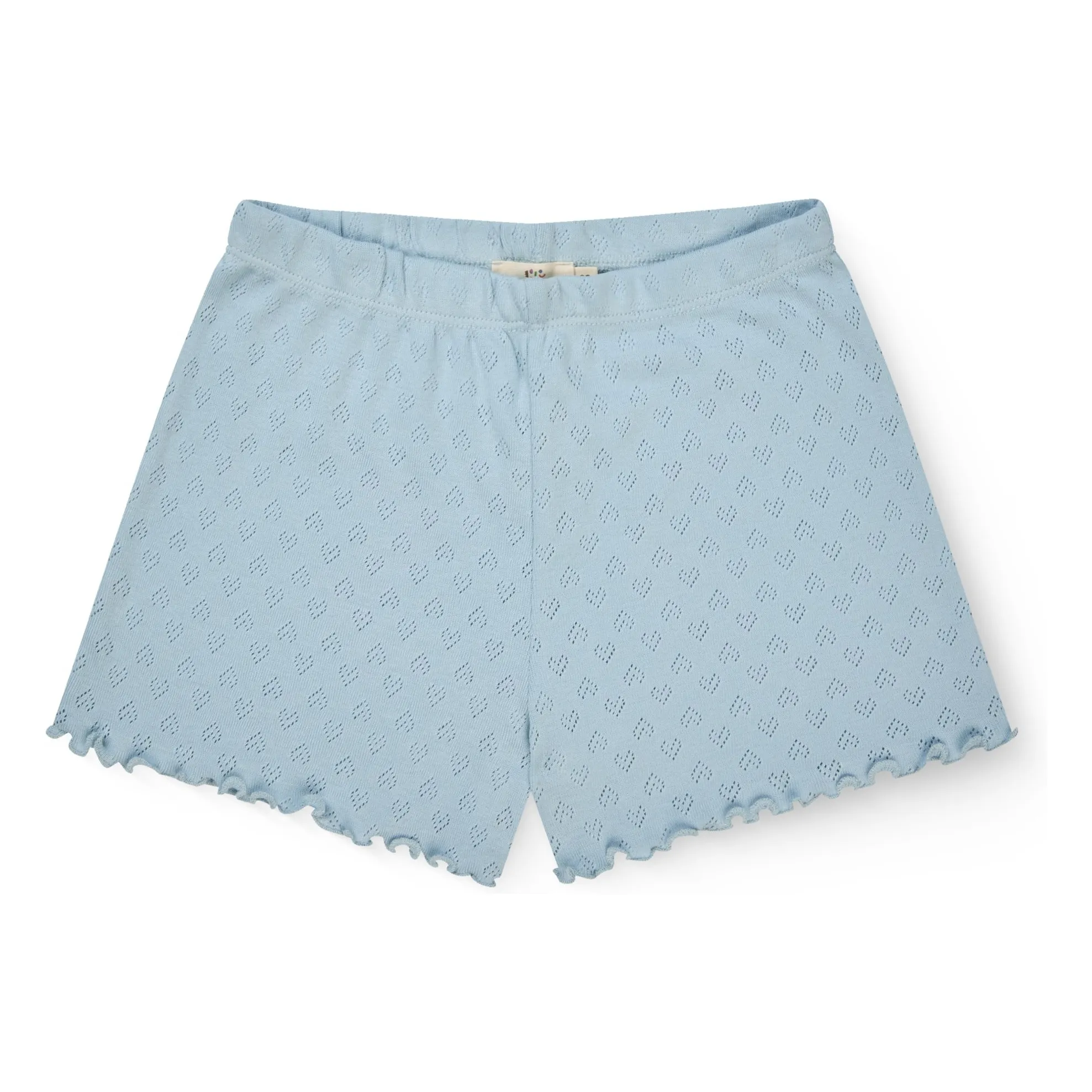 Copenhagen Colors Light Blue Pointelle Organic Cotton Shorts